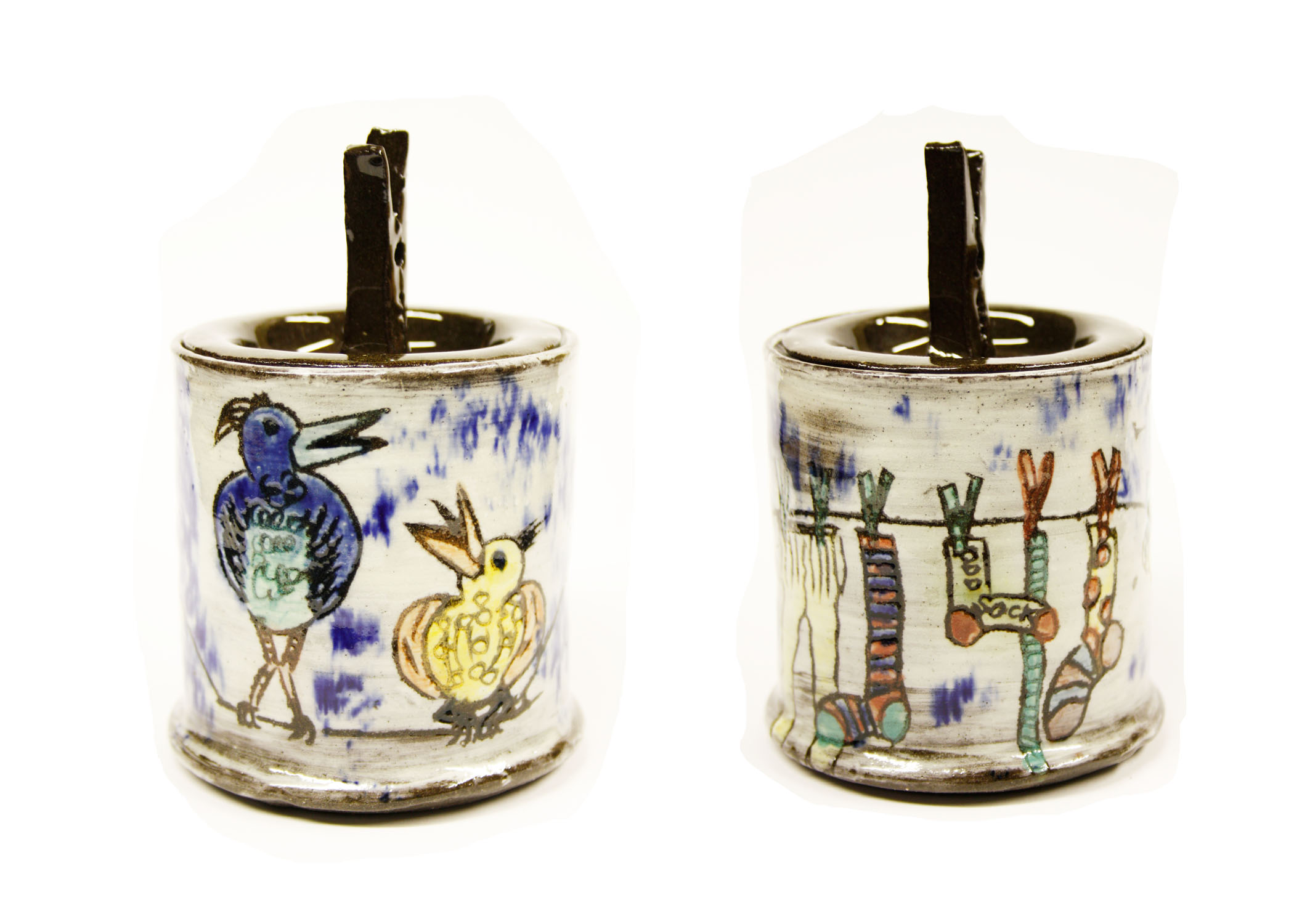 Finch Ceramics Bird Jars