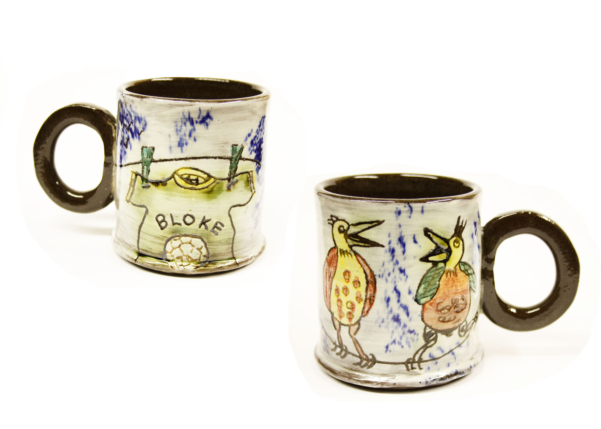 Finch Ceramics Bird Mugs 2